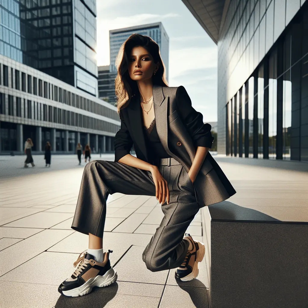 Kan man bære sneakers til jakkesæt som kvinde?